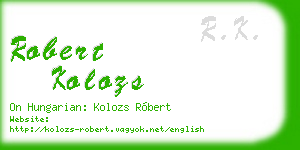 robert kolozs business card